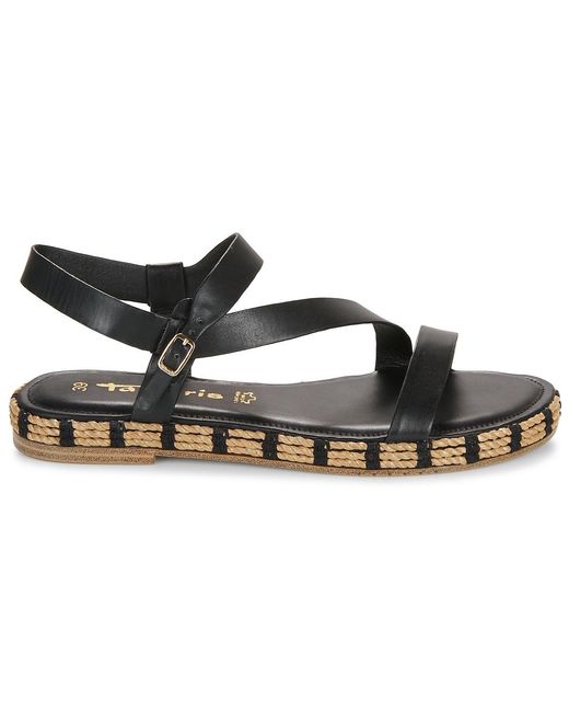 Tamaris Black Flat Sandals 28131-001
