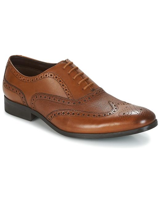 clarks brown formal shoes