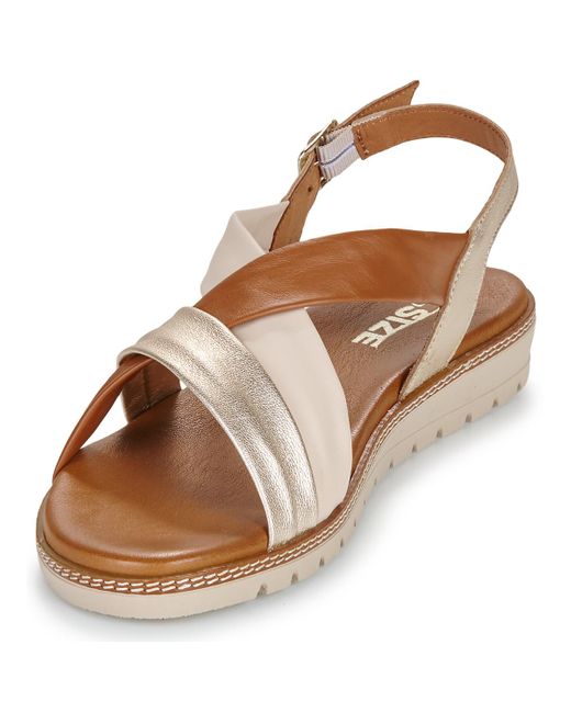 So Size Brown Flat Sandals Maryssa