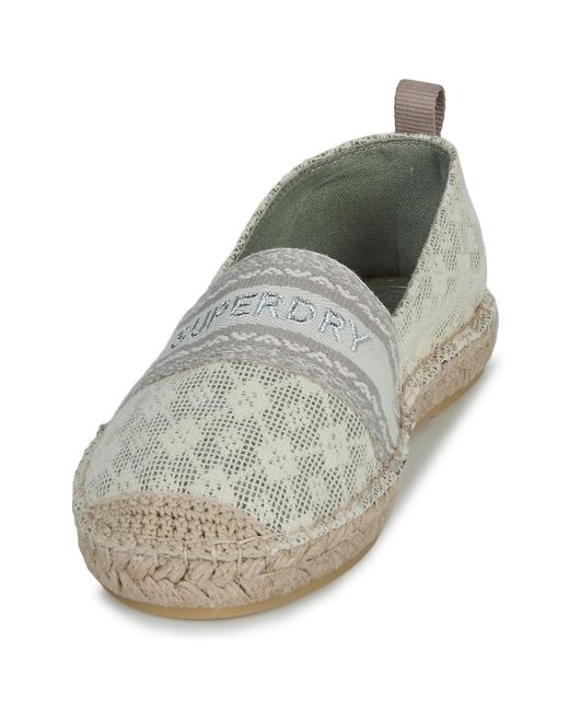 Superdry Gray Espadrilles / Casual Shoes Canvas Espadrille Overlay Shoe