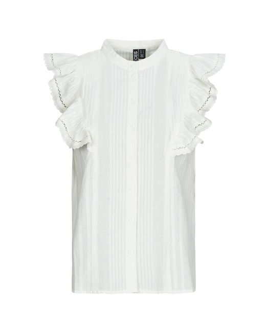 Pieces White T Shirt Pcsikka