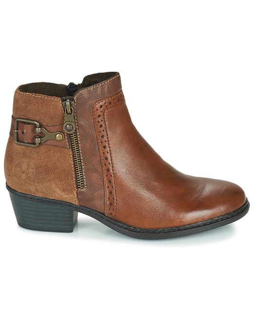 Rieker Brown Low Ankle Boots Bella