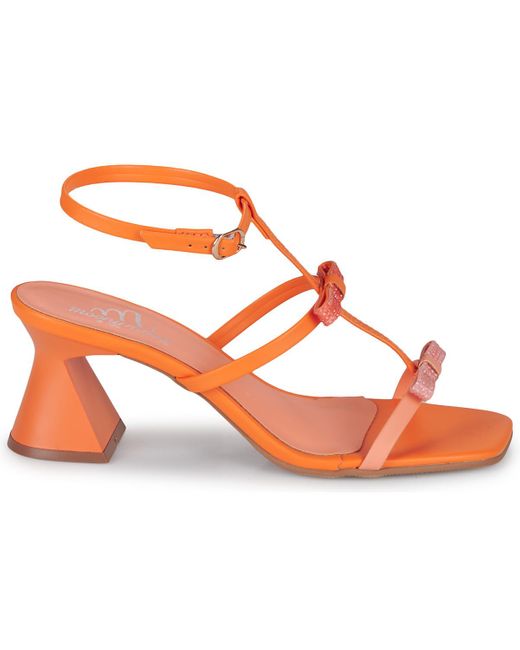 Moony Mood Orange Heeled Sandals Cylana