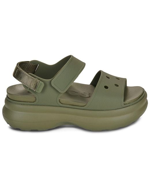 CROCSTM Green Flat Sandals Soho Y Strap Sandal