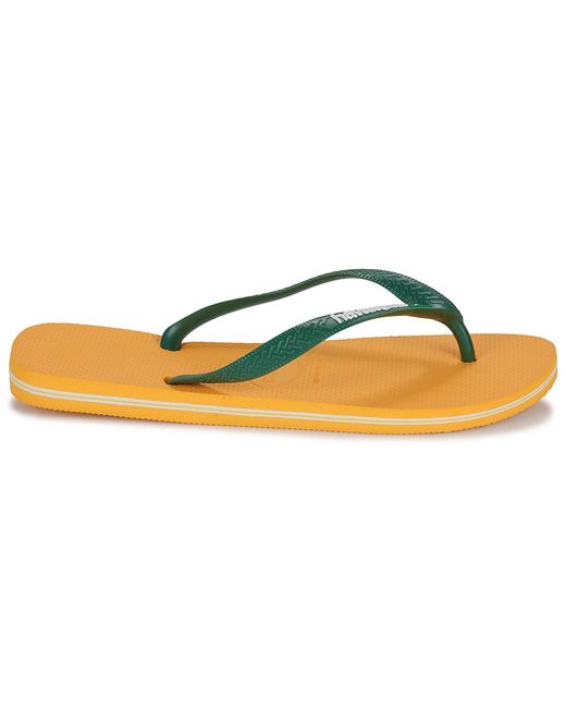 Havaianas Yellow Flip Flops / Sandals (shoes) Brasil Logo