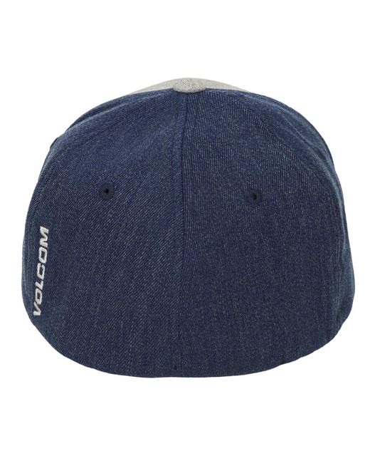 Volcom Blue Cap Full Stone Hthr Flexfit Hat