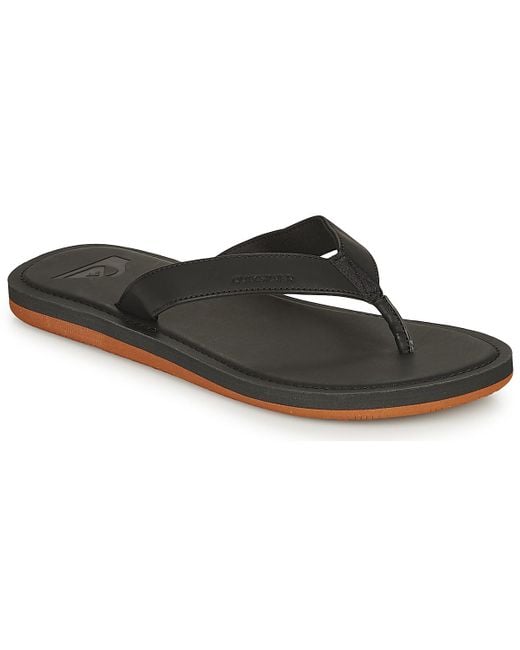 Quiksilver Black Molokai Nubuck Ii Flip Flops / Sandals (shoes) for men