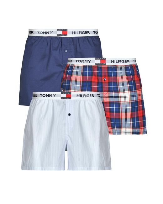 Tommy Hilfiger Blue Boxers Woven Boxer Elas Wb X3 for men