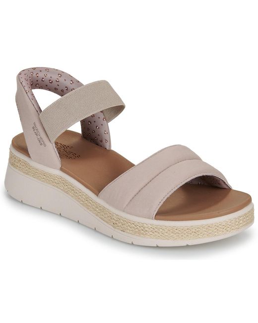 Skechers Metallic Flat Sandals Bobs Sun Ray