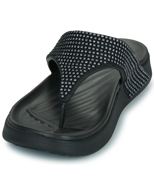 CROCSTM Black Flip Flops / Sandals (shoes) Getaway Gems Triangle Flip