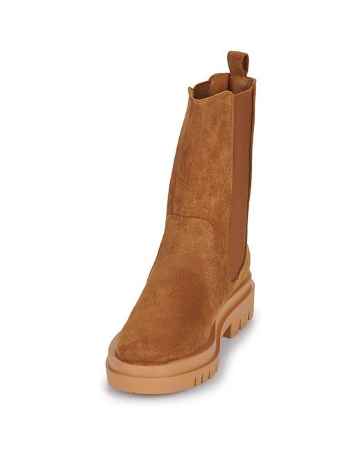 Moony Mood Brown Mid Boots Paula