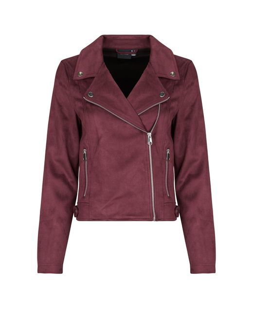 Vero Moda Red Leather Jacket Jose