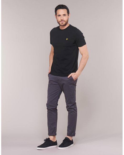 Lyle & Scott Black Taped Short Sleeve T-shirt for men