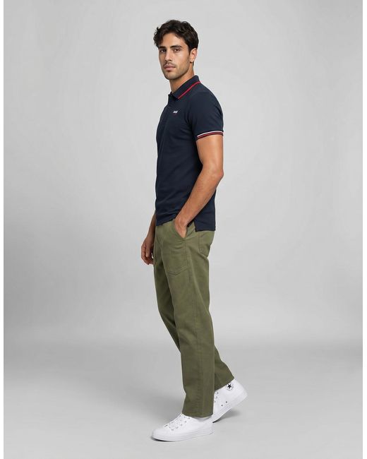 Schott Nyc Blue Devon Polo Shirt for men