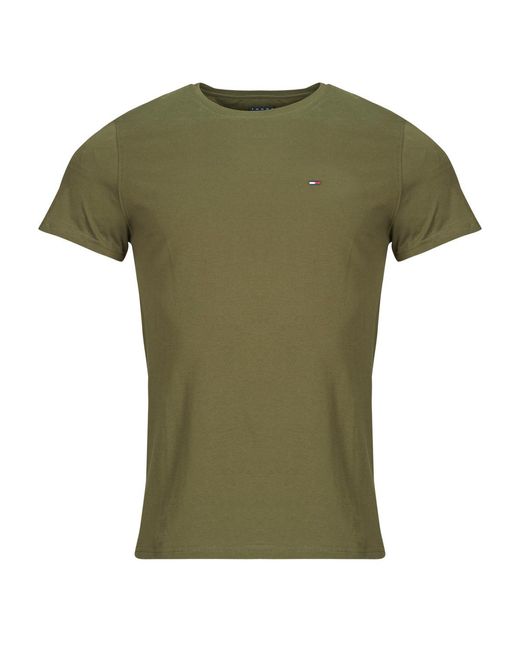 Tommy Hilfiger Green T Shirt Tjm Xslim Jersey Tee Ext for men