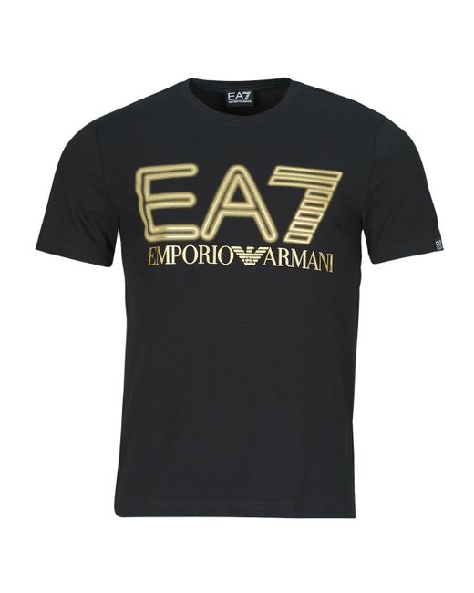 EA7 Black T Shirt Tshirt 3dpt37 for men