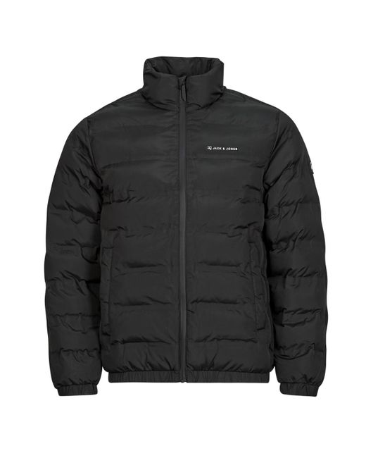 Jack & Jones Black Duffel Coats Jjalpes Heat Quilted Puffer for men