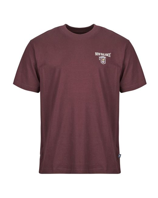 New Balance Purple T Shirt Grab A Bite London T-shirt for men