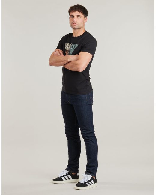 Guess Black T Shirt Triangle Tee for men
