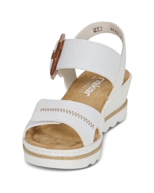 Rieker Metallic Wedge Sandals 67476-83