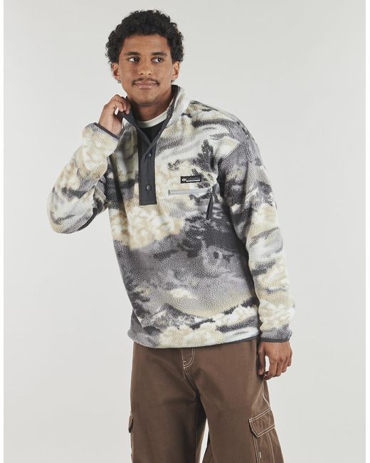 Columbia Gray Fleece Jacket Helvetia Ii Printed Half Snap Fleece for men
