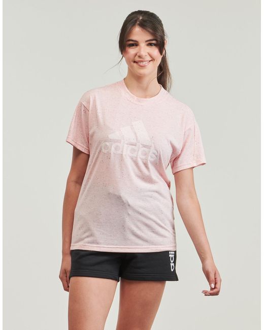 Adidas Pink T Shirt Future Icons Winners 3.0 T-shirt