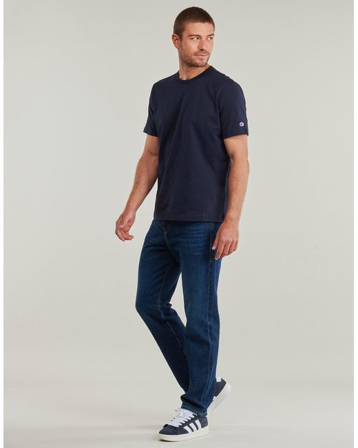 Champion Blue T Shirt Ss Tee for men