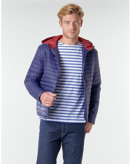 Yurban Blue Neffle Jacket for men