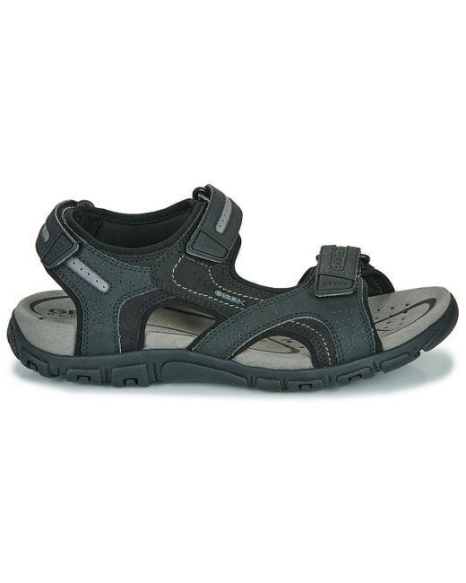 Geox Black Sandals Uomo Sandal Strada for men