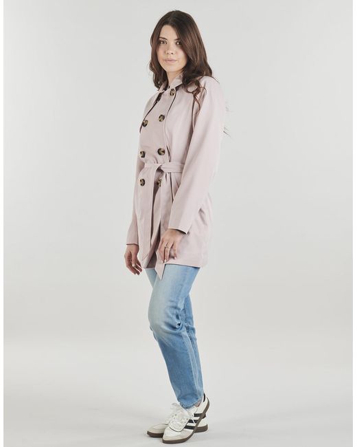 ONLY Pink Trench Coat Onlvalerie