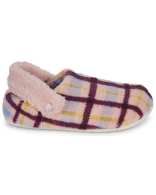 CROCSTM Purple Flip Flops Classic Cozzzy Plaid Slipper