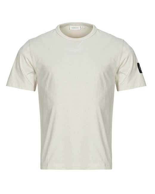 Calvin Klein White T Shirt Badge Regular Tee for men