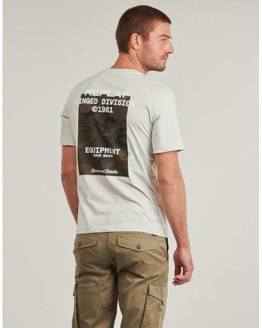 Replay White T Shirt for men