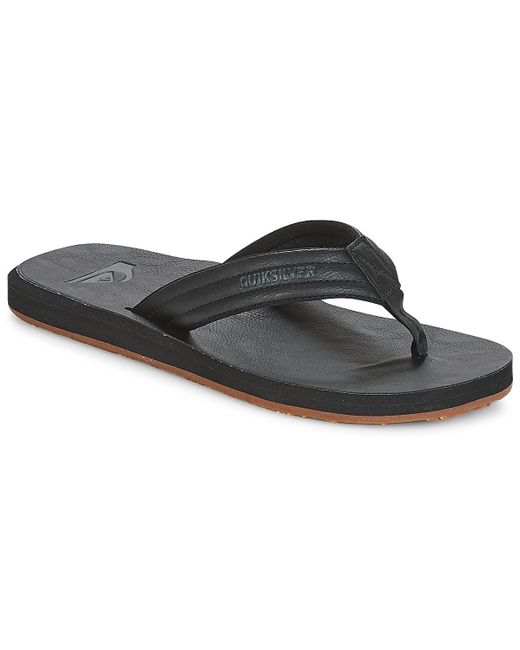 Quiksilver Black Carver Nubuck M Sndl Sbkm Flip Flops / Sandals (shoes) for men