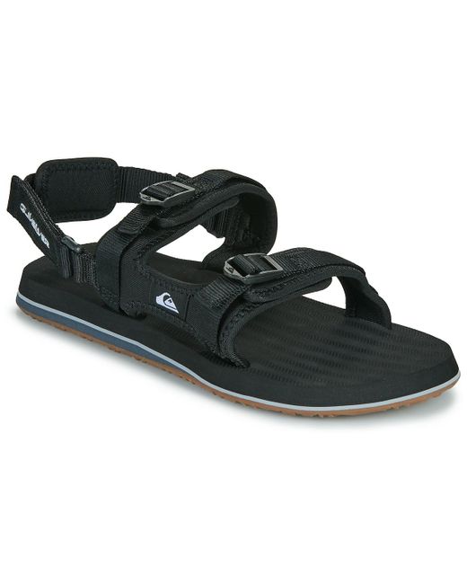 Quiksilver Black Flat Sandals Monkey Caged A/t for men