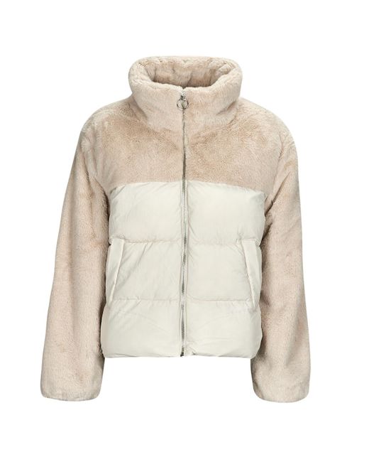 ONLY Natural Duffel Coats Onlwanja Fur Puffer Mix Jacket Cc Otw
