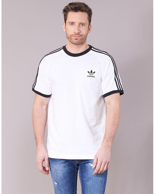 adidas 3 stripe tee mens
