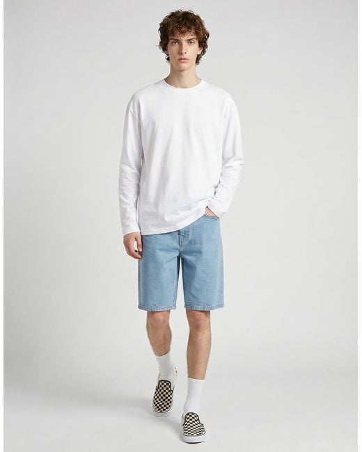 Vans Blue Shorts Check-5 BAGGY Denim Short for men