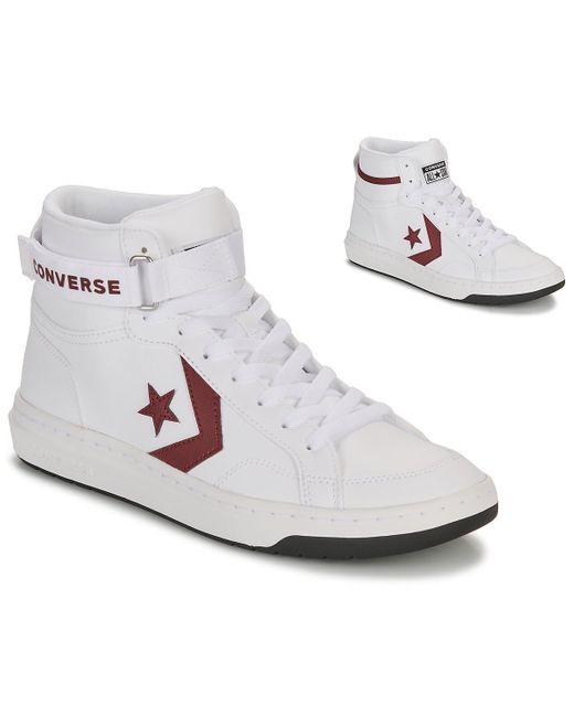 Converse White Shoes (high-top Trainers) Pro Blaze V2 Leather for men