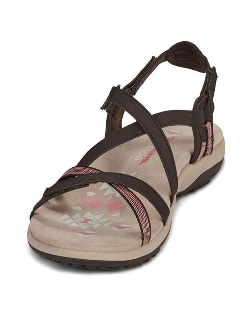 Skechers Brown Flat Sandals REGGAE Slim Sun Array