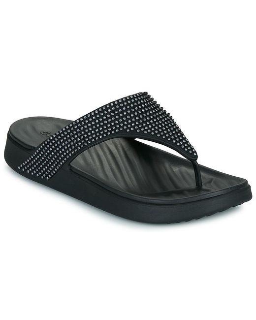 CROCSTM Black Flip Flops / Sandals (shoes) Getaway Gems Triangle Flip