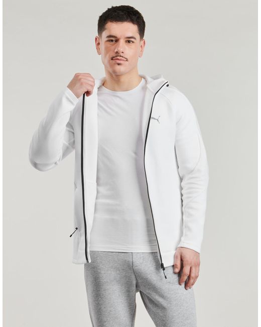 PUMA Gray Tracksuit Jacket Evostripe Full Zip Hoodie for men