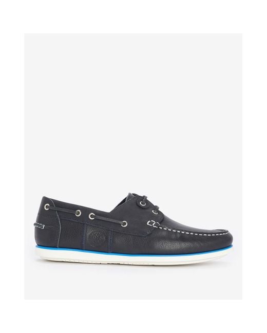 Barbour Blue Boat Shoes Wake Boat for men