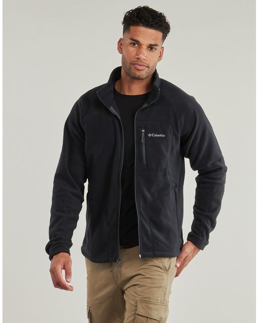 Columbia Black Fleece Jacket Fast Trek Ii Full Zip Fleece for men