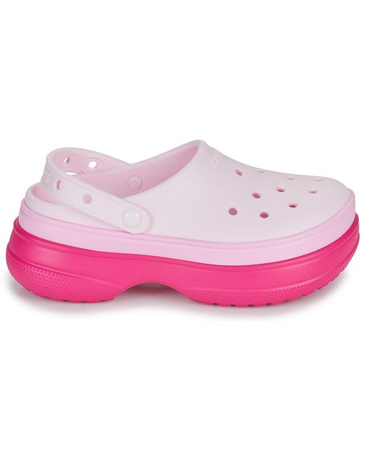 CROCSTM Pink Clogs (shoes) Classic Stacked Clog