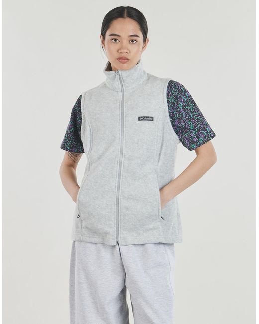 Columbia Gray Fleece Jacket Benton Springs Vest