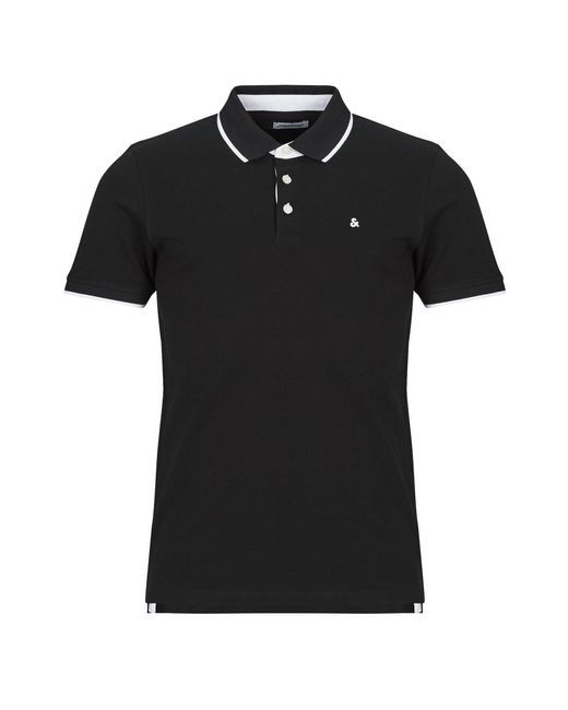 Jack & Jones Black Polo Shirt Jjepaulos for men