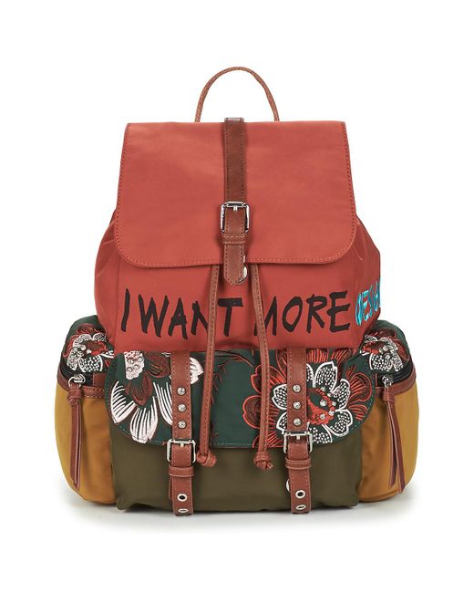 Desigual Red Rich Clementine Tribeca Backpack
