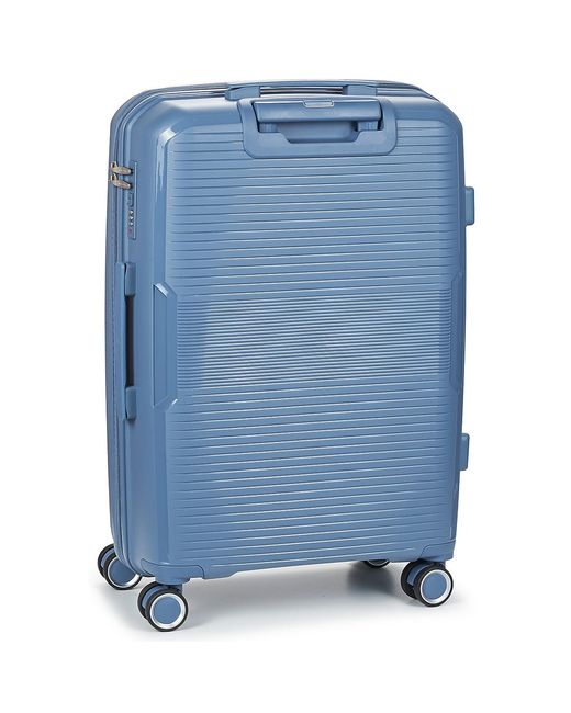 David Jones Blue Hard Suitcase Ba-8005 72l Medium
