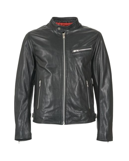 Oakwood Black Leather Jacket for men